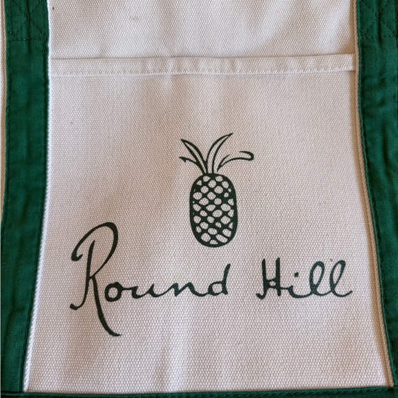 Source Unknown Green & Cream Canvas Tote with Pineapple Logo - Picture 2 of 12
